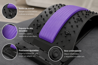 Detalle de los nodos de masaje del estirador lumbar Nurevio